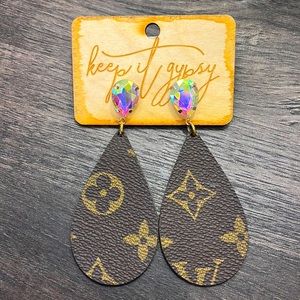 Upcycled Keep It Gypsy Teardrop Earrings